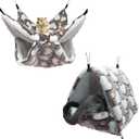 2 Pieces Small Pet Cage Hammock Guinea Pig Bed Hideout, Warm Rat Hammock Bed Bunkbed Sugar Glider Hammock Guinea Pig Cage Accessories Bedding for Squirrel Rat Hedgehog Chinchilla Nest Tent (Coffee)