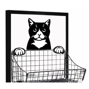 Cat Wall Basket 12x12