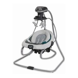 Graco DuetSoothe Swing and Rocker with Removable Swing Seat and 6 Swinging Speeds for Toddler Swing Seat and Swing Chair (Sapphire)
