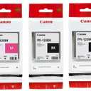 Canon PFI120 Pigment Ink Tank Bundle (Matte Black, Cyan, Magenta, Yellow, Black) in Retail Packaging