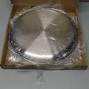 Thenshop 8 Pieces 12 Inch Pizza Pans Bulk Stainless Steel Sets Round Bakeware Pizza Trays for Oven Freezer Kitchen Baking Home Restaurant Picnics Safe Sturdy Reusable Easy Clean(Silver)