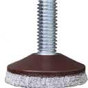 Furniture Levelers with Removable nut-Pack of 4 | 1.5" Grey Felt Pad Furniture Feet,Heavy Duty Adjusting Foot Adjustable Furniture Legs,Table Levelers,3/8"-16 Threaded Bolt, Thread Pitch:16