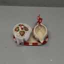 Blue Sky Claworks 20392 Gingerbread Creamer and Sugar with Tray