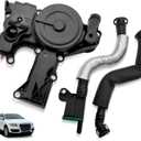06H103495AB PCV Valve Engine Crankcase Vent Oil Separator Breather Hose 3-Piece Compatible for Audi A3 A4 A5 Q5 TT VW Beetle CC Jetta Passat Tiguan 1.8 2.0 TSI 06H103495B 06H103495A 06H103495AH