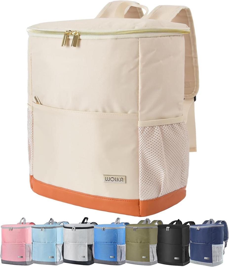 Insulated Cooler Backpack Outdoor - Leak Proof Backpack Cooler 30 Cans, Waterproof Lightweight Cooler Bag for 12h Hot/Cold Retention - Soft Cooler for Travel, Camping, Beach, Lunch