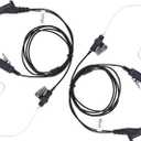 APX 6000/4000/8000 XPR 7550/7550e XPR 6350/6550/7350e/7580e Earpiece Headset for Motorola Radio with Acoustic Tube and PTT Mic (2 PCS)