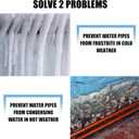 Kingdder 12 Pcs Foam Pipe Insulation Tube Self Adhesive Water Pipe Insulation Freeze Protection 1.3 ft Pipes Insulations Wrap for Outdoor Winter Irrigation Sprinkler(0.6 Inch/ 15 mm)