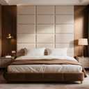 Fromann Upholstered Wall Mounted Headboard for Queen/TXL/King Size Beds, Peel and Stick Headboard 23.6" x 11.8"/PC, Interior Wall Panels for Bedroom Study, Headboards Only (3, Beige)