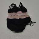 Aqua Eve Women High Waisted Bikini Twist Front Swimsuits Lace up Bikini Tops Ruched Push up 2 Piece Bathing Suits (Small, Woven Strap - Black)