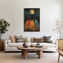 Creepy Gothic Dark Moody Pictures Decor Vintage Halloween Wall Decor Horror Poster Autumn Fall Witch Coven Rustic Macabre Dark Artwork Prints for Living Room Bedroom8x12inch black framed (style-3)