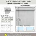 Light Filtering Solar Shades for Indoor Windows, 27" W x 72" H, Grey