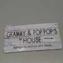 12x6 inch New Sign GRAMMY AND POP POP's House Sign, Where Memories Are Made, Distressed Style, Gift for Grandparents, Indoor Outdoor