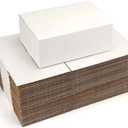 10x7x4 Shipping Boxes Set of 40, 3 Layers E Watts White Corrugated Cardboard Small Business Packing Box for Mailing, Moving