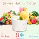 ESSENTIAL Paper Ice Cream Cups, 50pcs 8oz Disposable Dessert Bowls for Hot or Cold Food, Lids Not Included, Paper Snack Containers for Sundae, Frozen Yogurt, Soup (White)