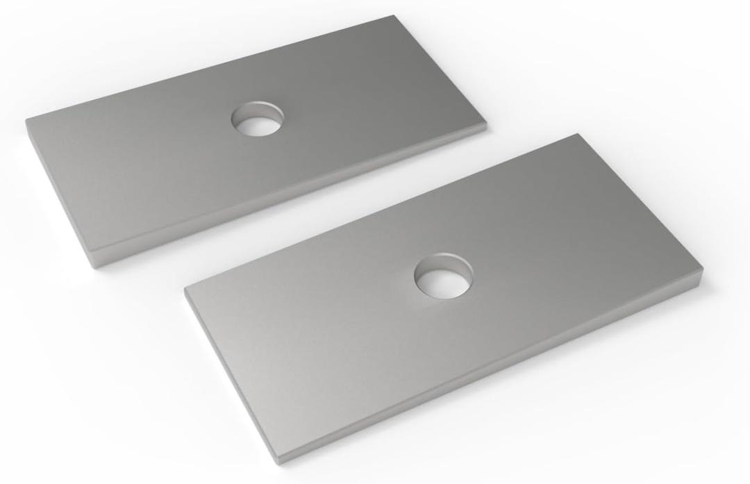 2.5 Camber Caster Shim  Steel Alignment Correction, Universal Suspension Spacer, Anti-Rust for Truck SUV Car (White Zinc Plated)