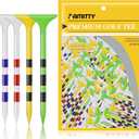 Golf Tees Plastic, Unbreakable Golf Tee 3 1/4" with Big Cup & 8 Prongs, Reduces Friction & Side Spin, Multiple Colors Long Bulk, American USA Flag, Pack of 50/80