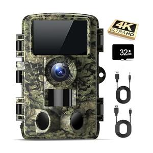 Dargahou Trail Camera - 4K 48MP Game Camera with Night Vision, 0.05s Trigger Motion Activated, IP66 Waterproof, 130 Wide-Angle with No Glow Infrared LEDs for Outdoor Wildlife