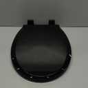 Ansffer Toilet Seat Round Soft Close16.5'', Toilet Lid Slow Close Quiet No Slam, Easy Installation & ReleaseSafe PP Material Easy Clean, Comfortable Ergonomic Design, 2 Years Support, Black