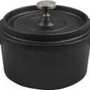 Cast Iron,Pre-Seasoned Pot/Casserole Mini 16oz with Cover