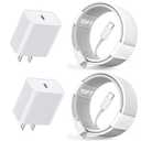 Extra Long 10FT Apple Fast Charger,[Apple MFi Certified]2Pack Fast iPhone Charger Travel Plug Adapter 20W Super Quick USB C Wall Block 10Foot Lightning Cable Cord for iPhone 14/13/12/11/8/X/XR/SE/iPad (White)
