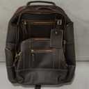 LANNSYNE Vintage Genuine Leather Backpack for men, 15.6" Laptop Backpack Travel Camping 24L Rucksack
