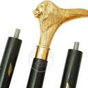 Humaira Nautical Solid Brass Lion Head Handle Wooden Walking Stick Cane Vintage Designer Handmade