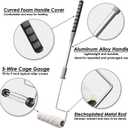 6pcs House Paint Roller Kit, 9 inch Extendable Roller Frame with 5 Microfiber Roller Covers 1/2" Nap, Adjustable Painting Roller (18" - 36") for Walls, Ceilings, Floor, Home Painting Supplies