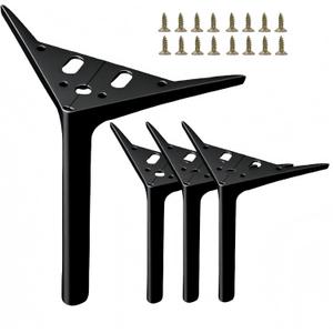 7 Inch Matte Black Metal Furniture Legs Heavy Duty Triangle Furniture Feet DIY Modern Replacement Legs for Cabinet Sofa Couch Chair-Set of 4