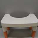Toilet Stool Squat for Adults, Adjustable Poop Stool for Bathroom-6", 7", 8" and 9",Non-Slip Potty Step Stool for Adults,White