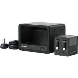 Gitryin 10-in-1 Desktop Charging Station with 2 Retractable Type-C Wall Chargers, 40W USB-C Power Strip with Flat Plug, Extension Cord with 1020J Surge Protection for Home Office