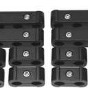 Ucreative Black 12PCS Aluminum Alloy Engine Spark Plug Wire Divider Separator Kit for 8mm 9mm 10mm Wire