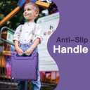JETech Kids Case for iPad 10.2-Inch (9th/8th/7th Generation, 2021/2020/2019) with Built-in Screen Protector, Shockproof Full-Body Handle Stand Tablet Protective Cover (Purple)