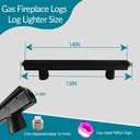 Universal Cast Iron Gas Log Lighter for Gas Fireplace Logs, 14 Inch Gas Fireplace Burner for Natural Gas Only, Natural Gas Igniter Kit for logs Burning Fireplaces, for Gas Fireplace Parts