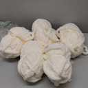CAHOVY Milk White Chunky Chenille Yarn for Crocheting Bulky Thick Fluffy Yarn for Knitting,Super Bulky Hand Blanket, Soft Plush Yarn Crochet Carpet/Scarf/Cushion/ 8 Jumbo Pack(63.76oz/197.68yd
