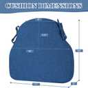 Navy Blue Winsor Chair Cushions with Ties, Dining Kitchen Chair Seat Pads Non Slip Removable Washable Cover 17"x16" Set of 4
