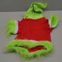 Abbylike Dog Christmas Outfit Holiday Pet Character Green Hoodie Shirt with Hat for Dogs and Cats Christmas Pet Clothes Cute Dog Christmas Outfit Cosplay Party as Shown(Classic,M) (M(Neck:14.56" Chest:17.32" Back :12.99"))