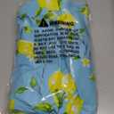 misaya Rectangle Vinyl Tablecloth, Fitted Table Cover, 100% Waterproof, Elastic Edge, Flannel Backing, Plastic Tablecloth Fit Folding Tables for Camping, Picnic, Outdoor (Lemon, 36x60 inch) (Blue)