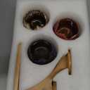 YYW Succulent Planter Pots Indoor Ceramic Decoration Cactus Small Flower Plant Pot with Tree Tier Bamboo Stand for Garden Kitchen Home Office Decor Plant Lovers Gifts 3Pcs