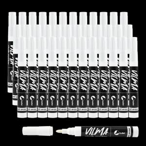 VILMA White Liquid Chalk Markers 36 Pack Chalk Pens for Blackboard, Chalkboard, Windows, Glass, LED Board, Bistro Signs  Erasable Water-Based Ink Ideal for Teachers, Artists & DIY Projects