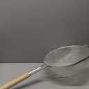 Winco Strainer, 14-Inch Diameter, Reinforced Double Mesh, Medium, Nickel, Tan