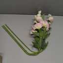 34.5" Pink Artificial Flowers Silk Fake Flower 3Pcs Eustoma Lisianthus Flowers with Long Stem Faux Flowers Arrangement Branch with 4 Heads for DIY Wedding Party Centerpiece Bouquet Table Home Decor