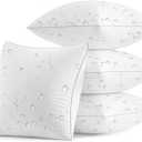 MIULEE Pack of 4 18x18 Outdoor Pillow Inserts, Waterproof Decorative Square Throw Pillow Inserts for Patio Sofa Garden Porch Couch