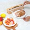 Plastic Wrap Dispenser with Cutter,Cling Wrap with Slide Cutter for Kitchen Storage Organization Holder for 12" Roll