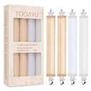 Heatless Curls Overnight Set - 4PCS Jumbo Velvet Hair Rollers to Sleep In, Soft Flexi Rods for No Damage Curls and Waves - For All Hair Types and Texture (Cream)