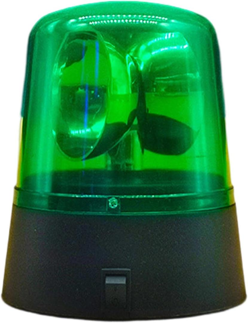 360 Degree LED Strobe Light, Disco Party Rotating Lamp DJ Flashing Stage Lights Police Car Beacon Siren Strobe Light with Switch Control for Home Room Dance Parties Birthday (COLOR:Green 1Pc)