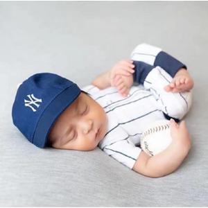 Newborn Photography Props Baby Baseball Outfits Cute Hat Pants Set Infant Baby Boy Girl Photoshoot Props Costume (White)
