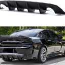 Rear Diffuser Compatible with 2015-2023 Dodge Charger, Rear Bumper Lip Splitter Fit for SRT Hellcat Scat Pack 392 GT R/T Daytona (Matte Black)