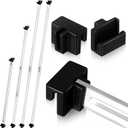 Humyoun 12 Pcs Metal Adjustable File Cabinet Rails Set Include 8 Hanging File Rail Clips 4 Cabinet Dividers Bars Suitable for Cabinets with Drawer Thickness Less Than 1/8 Inch(Silver,1832.5 Inch)