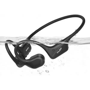 Bone Conduction Swimming Headphones - IP68 Waterproof, Open-Ear MP3 Headphones with 32GB Memory, Bluetooth 6.0 Wireless Sport Headset for Running & Cycling, 8H Playtime(Black, Standard)