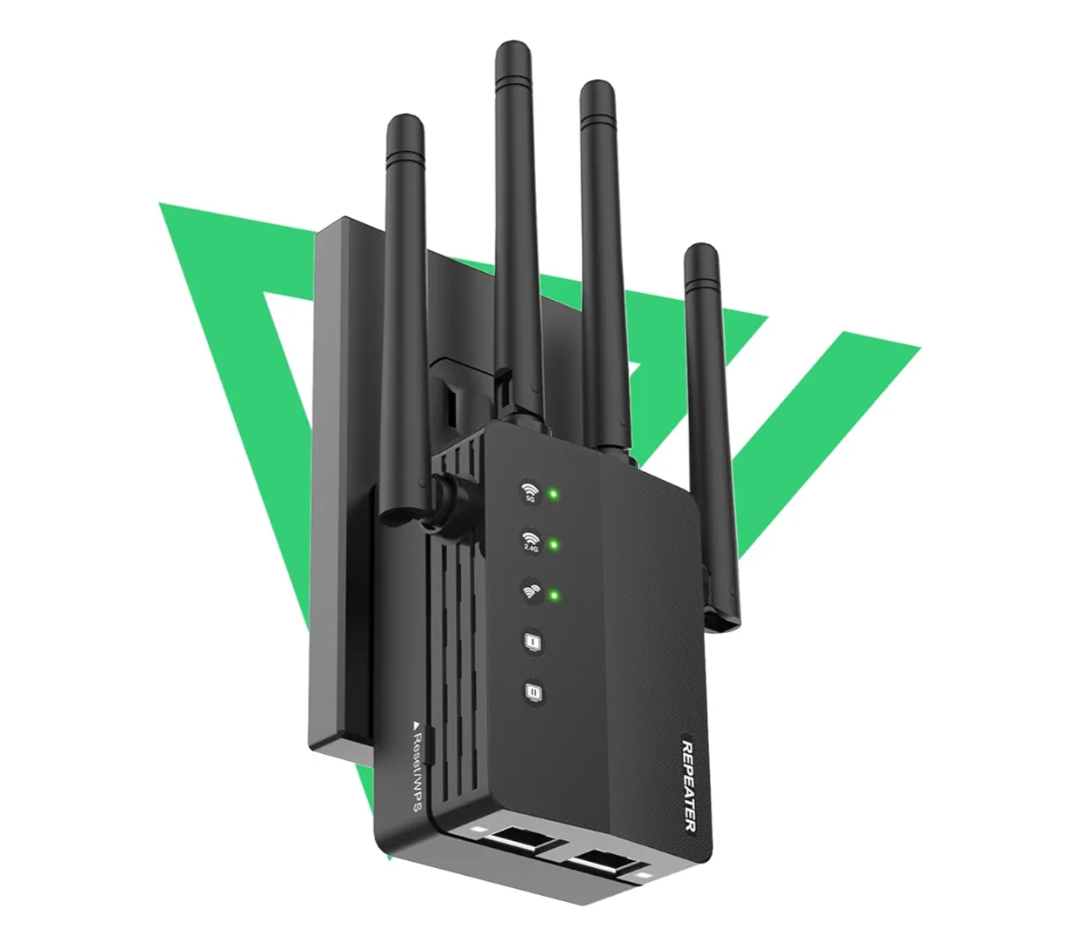 1200Mbps Dual Band 5GHz/2.4GHz WiFi Extender, WiFi Extender Signal Booster, 12880 Sq.Ft Coverage, 105-Device Support, Setup for Home & Outdoor Use